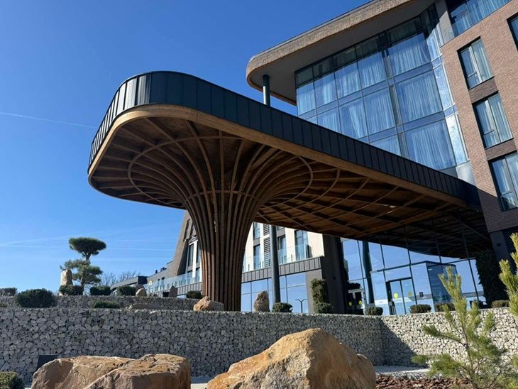 Glued Laminated Timber 18m for APARTEL KOSINO | LesCo Manufacturing